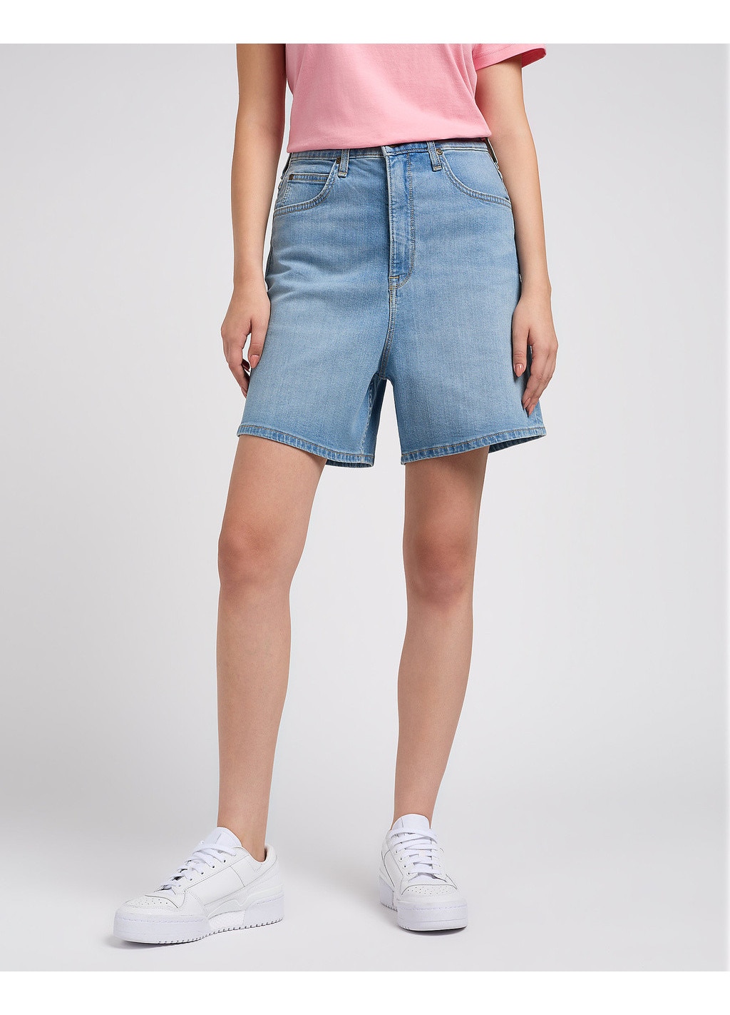 Blugi Scurti Dama, Lee, Lee Stella Short, Regular Fit, Fermoar
