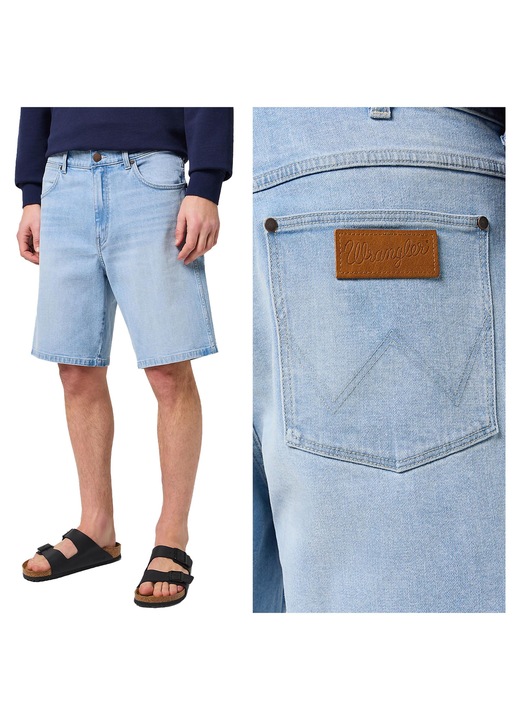 Blugi scurti dama, Wrangler, Frontier Short, regular fit, albastru, 30 EU