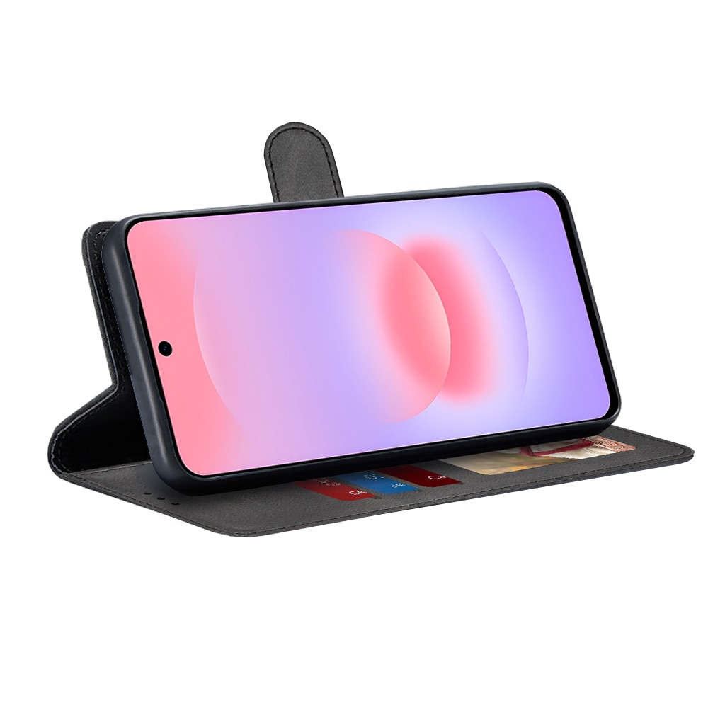 Carcasa flip Techsuit pentru Samsung Galaxy A37 5G, piele ecologică, neagră
