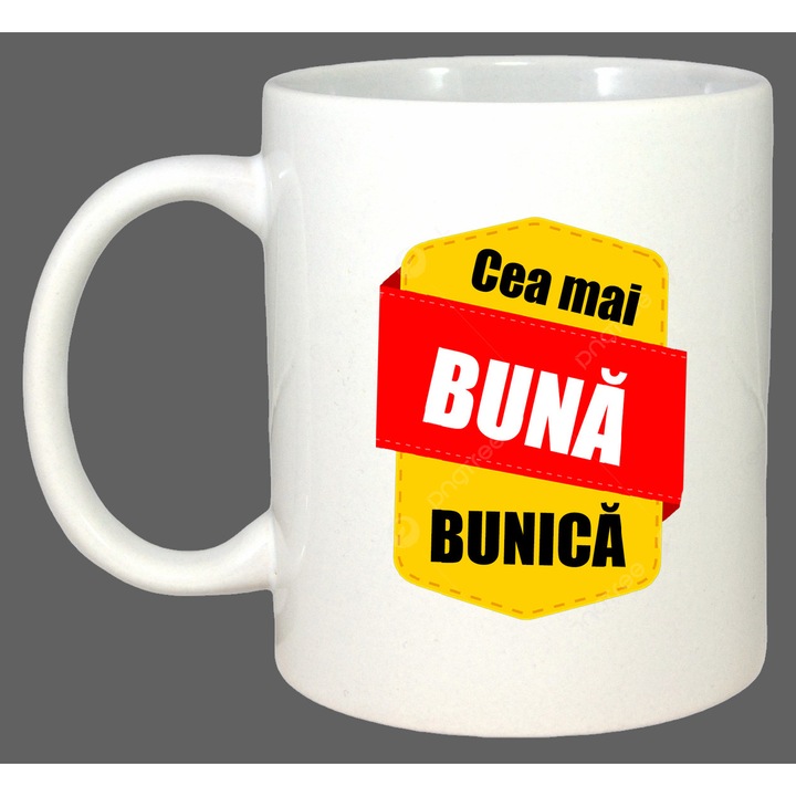 Cana Cea Mai Buna Bunica, Cadou, Sarbatori, Cri-Flo, Culoare Alb, 330 ml