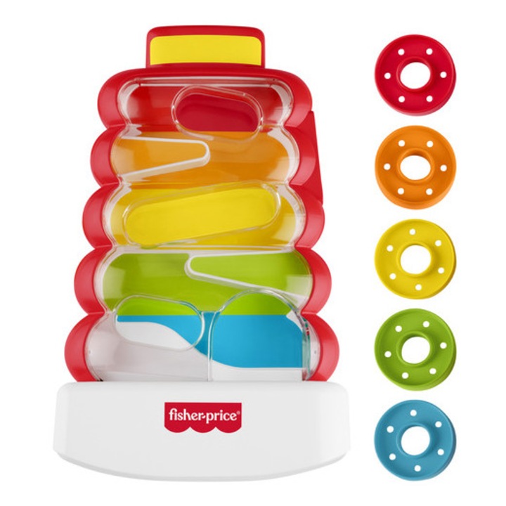 Кула с рингове Fisher-Price, 2 ринга, пластмаса, 1 година