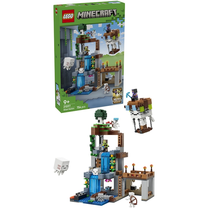 LEGO® Minecraft - Statie de mobi Ghast 21597, 754 piese