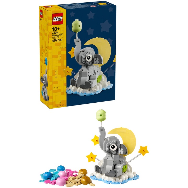 LEGO® Iconic - Pui de elefant pe cer 40814, 402 piese