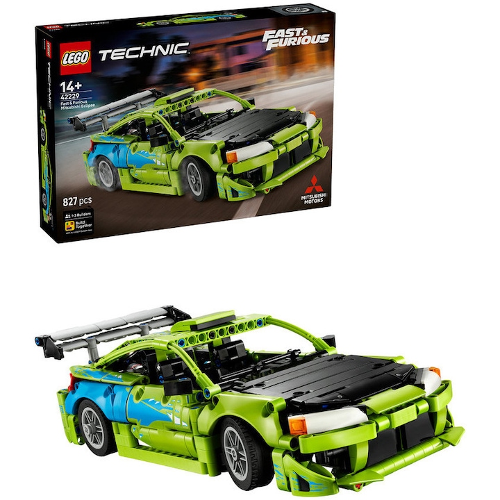 LEGO® Technic - Masina Mitsubishi Eclipse din Fast and Furious 42229, 827 piese