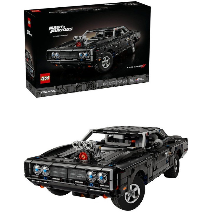 LEGO® Technic - Masina Dodge Charger R/T din Fast and Furious 42231, 1516 piese