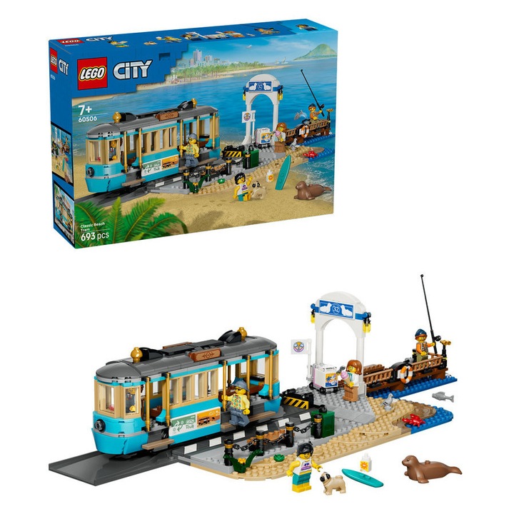LEGO® City - Класически плажен трамвай 60506, 693 части