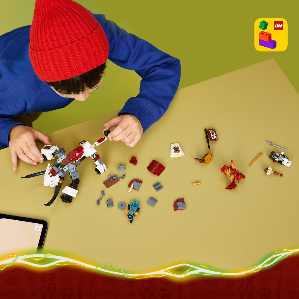 Set de constructie LEGO® NINJAGO® Zilvar si monstrul dragon