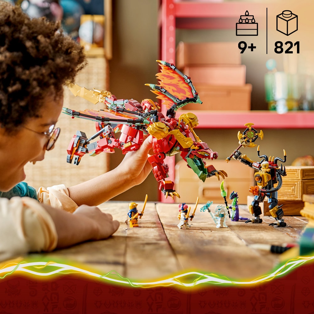 LEGO® NINJAGO® - Robotul dragon transformator al lui Wyldfyre
