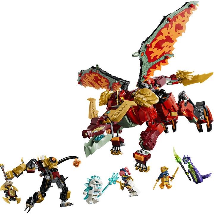 LEGO® NINJAGO® - Robotul dragon transformator al lui Wyldfyre 71868, 821 piese