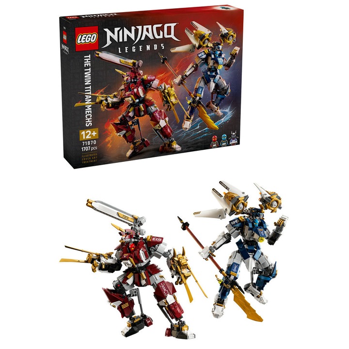 LEGO® NINJAGO® - Robotii Titan gemeni 71870, 1707 piese