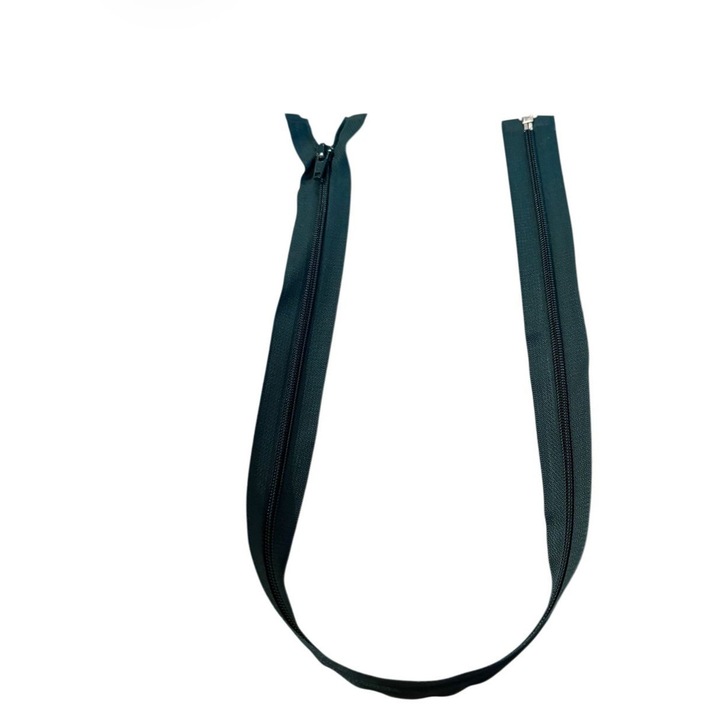 Fermoar detasabil spiralat 5mm, 70 cm, Verde inchis