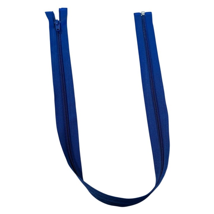 Fermoar detasabil spiralat 5mm, 70 cm, Albastru