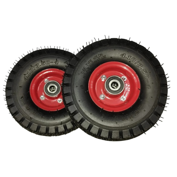 Set 2 roti pentru liza sau carut marfa, diametru ax 16 mm, MDY, model profil cu romburi