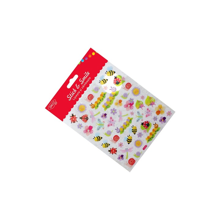 Stickere Decorative Mici Vietuitoare, DACOart, Multicolor, 15x16.6 cm, Set