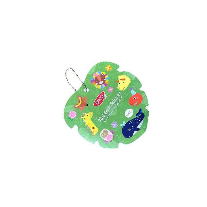 Set abtibilduri decorative Jungla, DACOart, 8 coli, multicolor, 10x10.5 cm