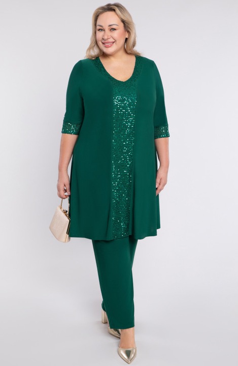 Комплект със зелени пайети