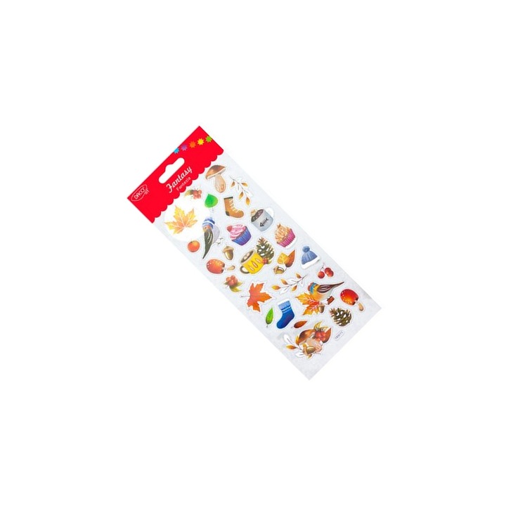 Set Abtibilduri Decorative Fantezia cu Tematica de Toamna, 10 x 23 cm, Multicolor DACO sku11
