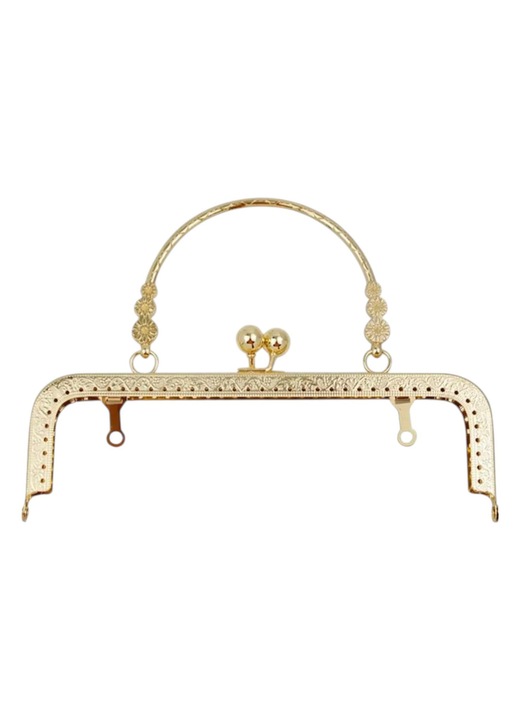 Fém keret, arany, integrált fogantyúval ellátott táskákhoz