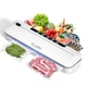 Aparat de vidat si sigilat alimente FLERO®, 120W, 75kpa, Functii vidare umed, uscata, vacuum, Panou de comanda tactil, 30.5 cm Bara de lipire, Cutter Incorporat, 10 Pungi incluse, Functie de Sigilare si Vidare Automata, Vacuumare, Culoare Alb