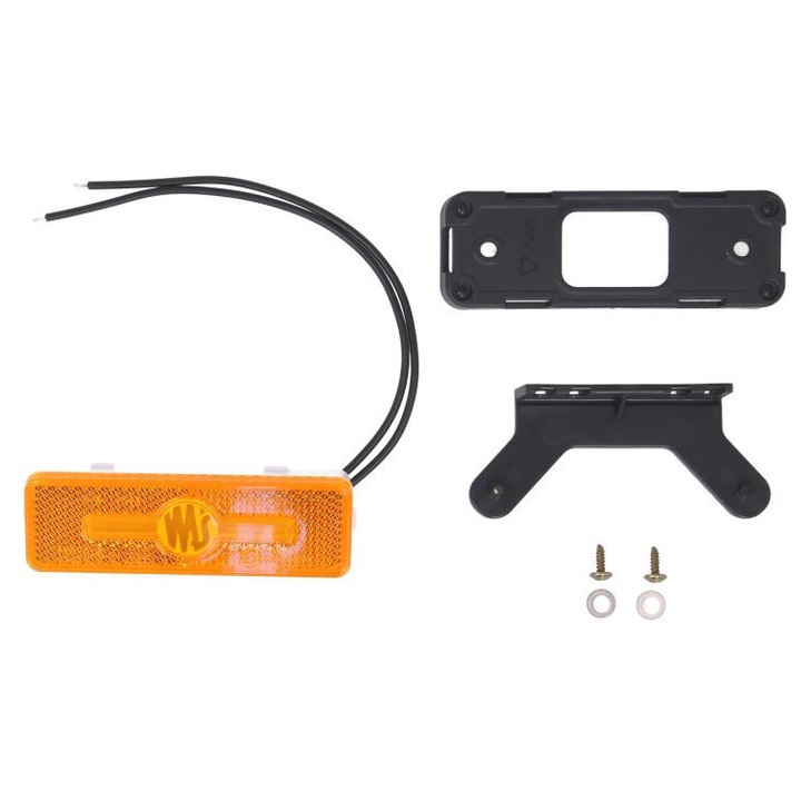 Lampa gabarit LED dreptunghiulara, portocalie, 36x103x18mm, set 2 bucati