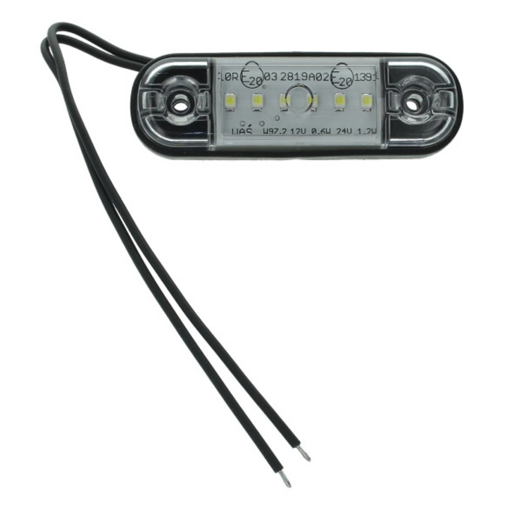 Lampa gabarit WAS oval LED alb 24, 2x83, 8x10, 4mm