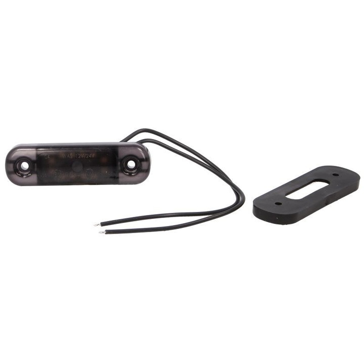 Lampa gabarit WAS ovală, alb/afumat, 24x84x25mm, LED, set