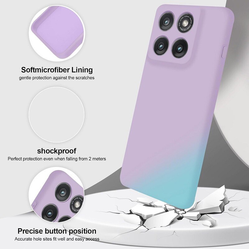 Carcasa compatibil cu Motorola Edge 60/Motorola Edge 60 Fusion, silicon, ultra subtire, rezistenta la socuri, Violet inchis
