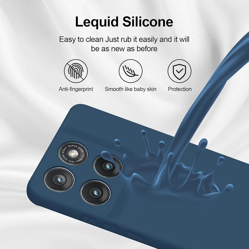 Carcasa compatibil cu Motorola Edge 60/Motorola Edge 60 Fusion, ultra subtire, rezistenta la socuri, albastru inchis
