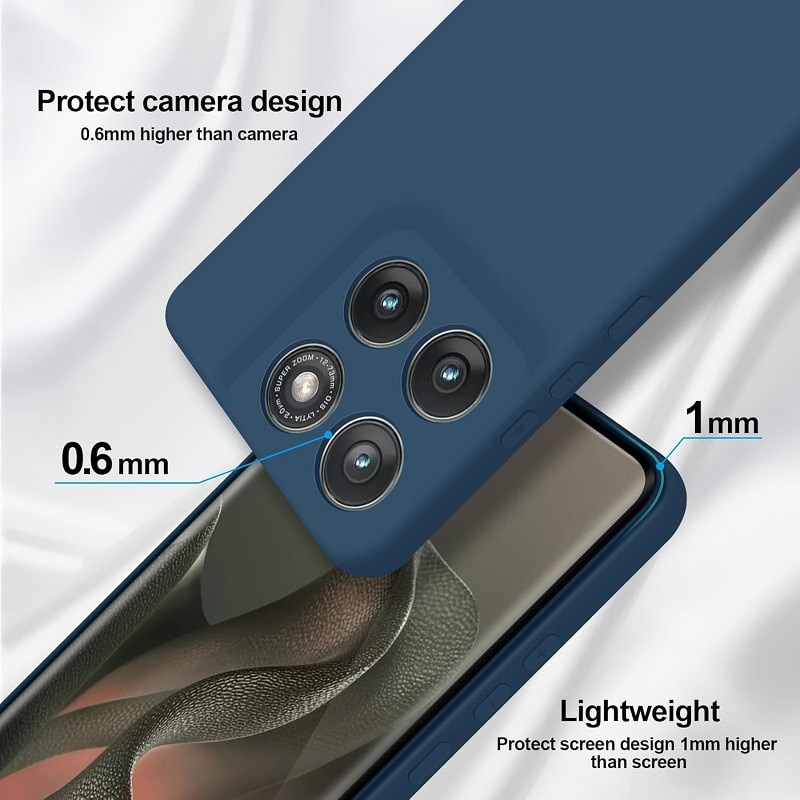 Carcasa compatibil cu Motorola Edge 60/Motorola Edge 60 Fusion, ultra subtire, rezistenta la socuri, albastru inchis