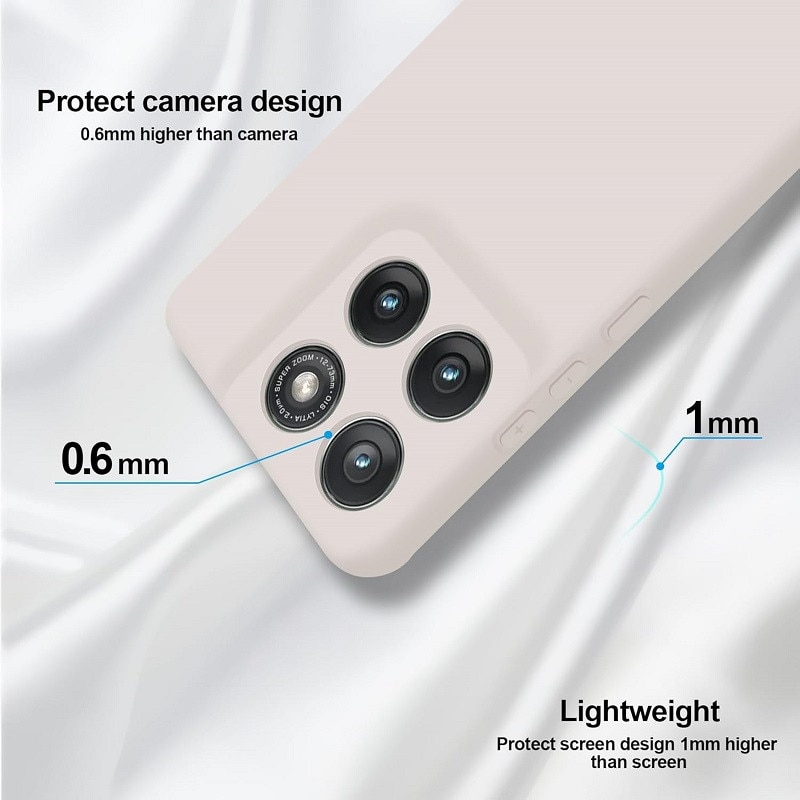 Carcasa compatibil cu Motorola Moto Edge 70 Fusion, silicon, ultra subtire, rezistenta la socuri, Bej