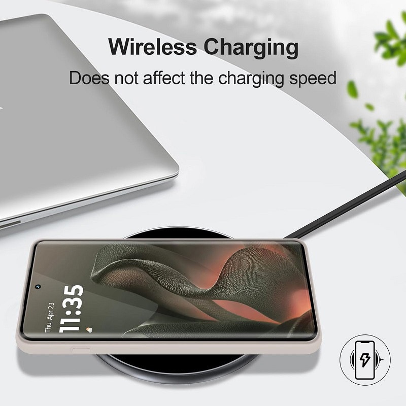 Carcasa compatibil cu Motorola Moto Edge 70 Fusion, silicon, ultra subtire, rezistenta la socuri, Bej