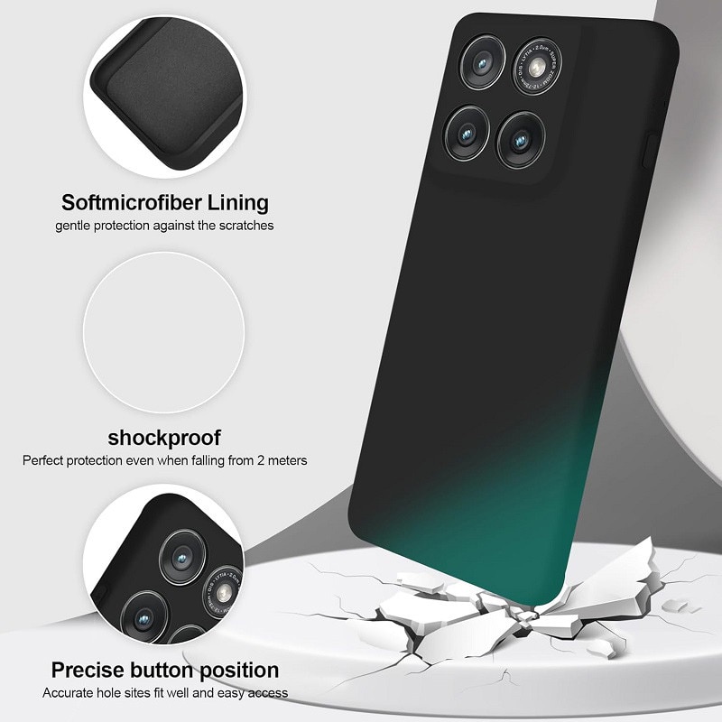 Carcasa compatibil cu Motorola Moto Edge 70, silicon, ultra subtire, rezistenta la socuri, negru