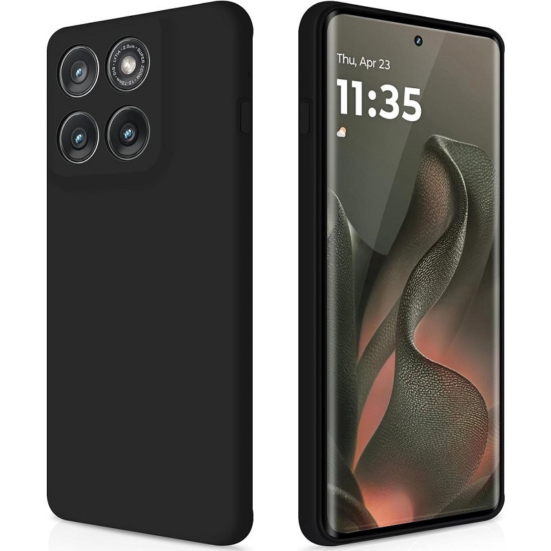 Carcasa compatibil cu Motorola Moto Edge 70, silicon, ultra subtire, rezistenta la socuri, negru