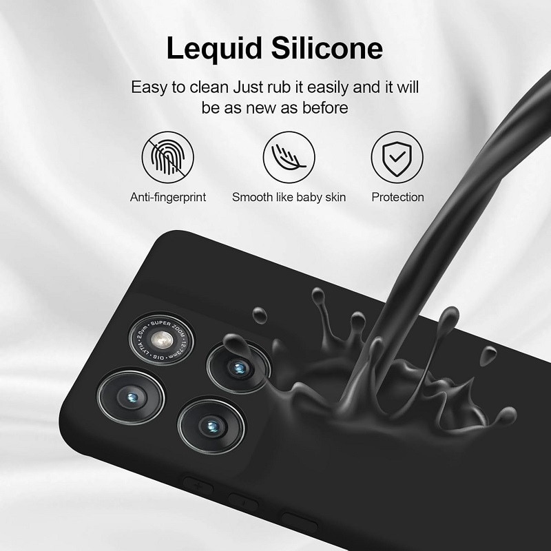 Carcasa compatibil cu Motorola Moto Edge 70, silicon, ultra subtire, rezistenta la socuri, negru