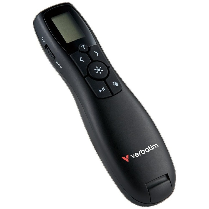 Verbatim Keynote multifunkcionális vezeték nélküli prezentációvezérlő, USB, AAA elem, piros lézerpointer, fekete