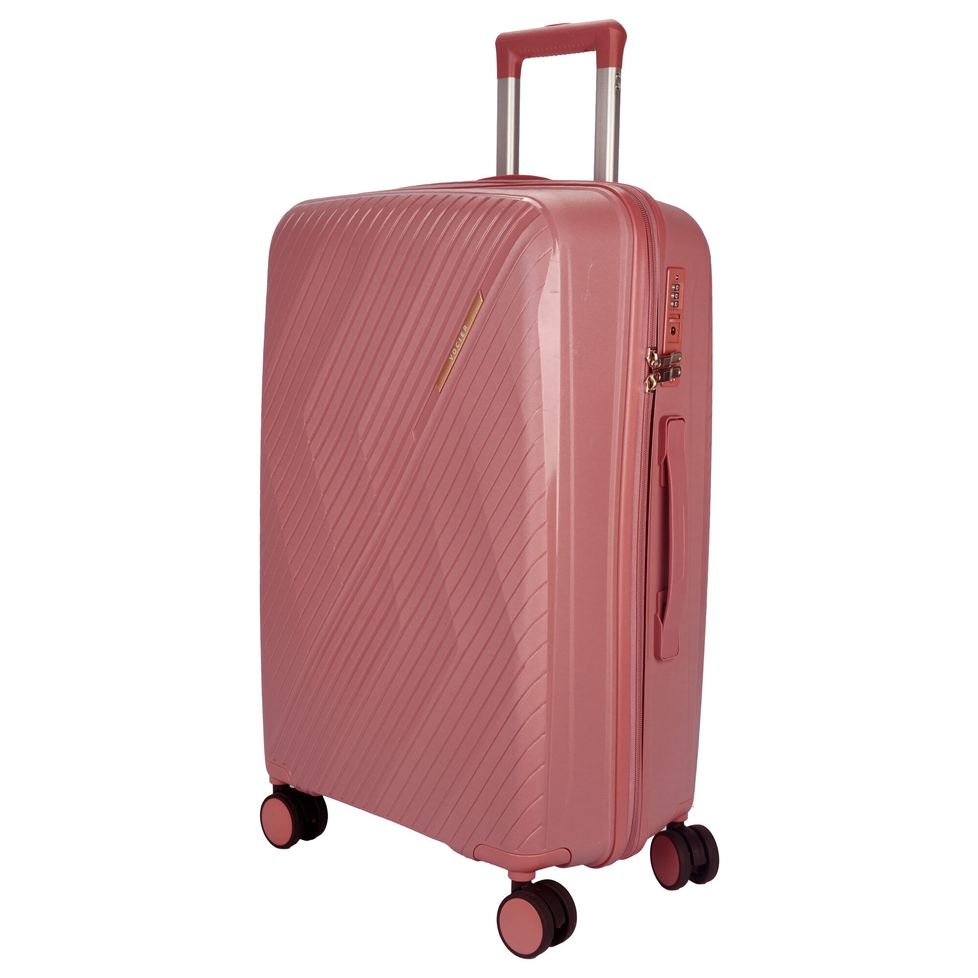 Troler Roz Troler mediu calatorie vocier model z range roz 65cm spinner tsa ...