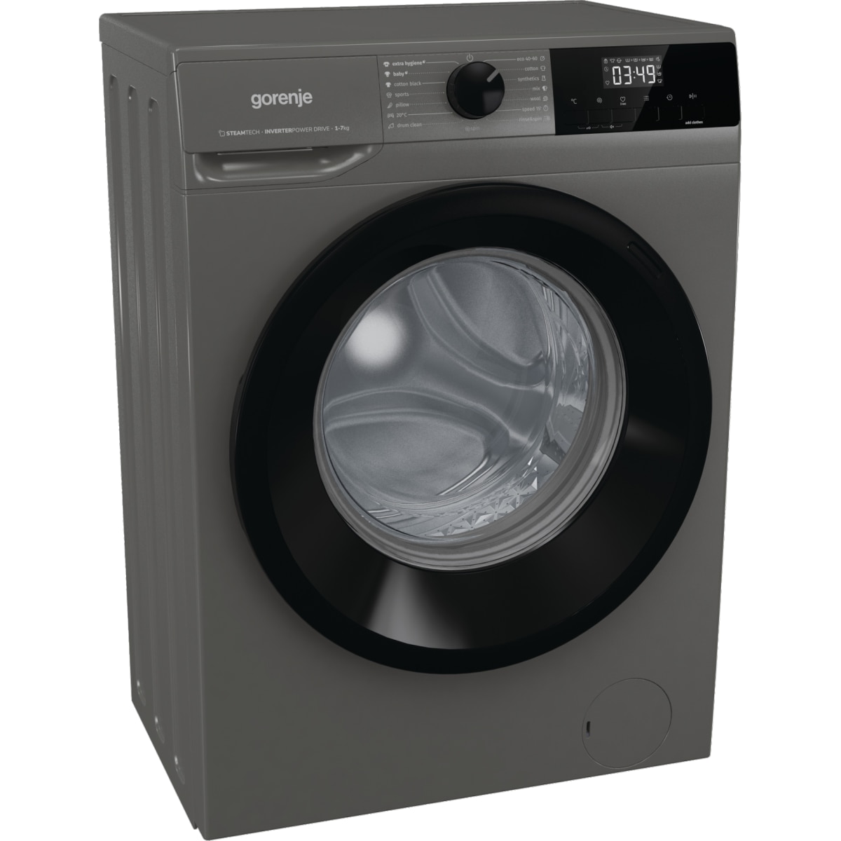 Masina de Spalat Rufe Frontala Gorenje WNHEI74SAS/A Slim SteamTech Capacitate 7KG 1400RPM Clasa A Gri Antracit