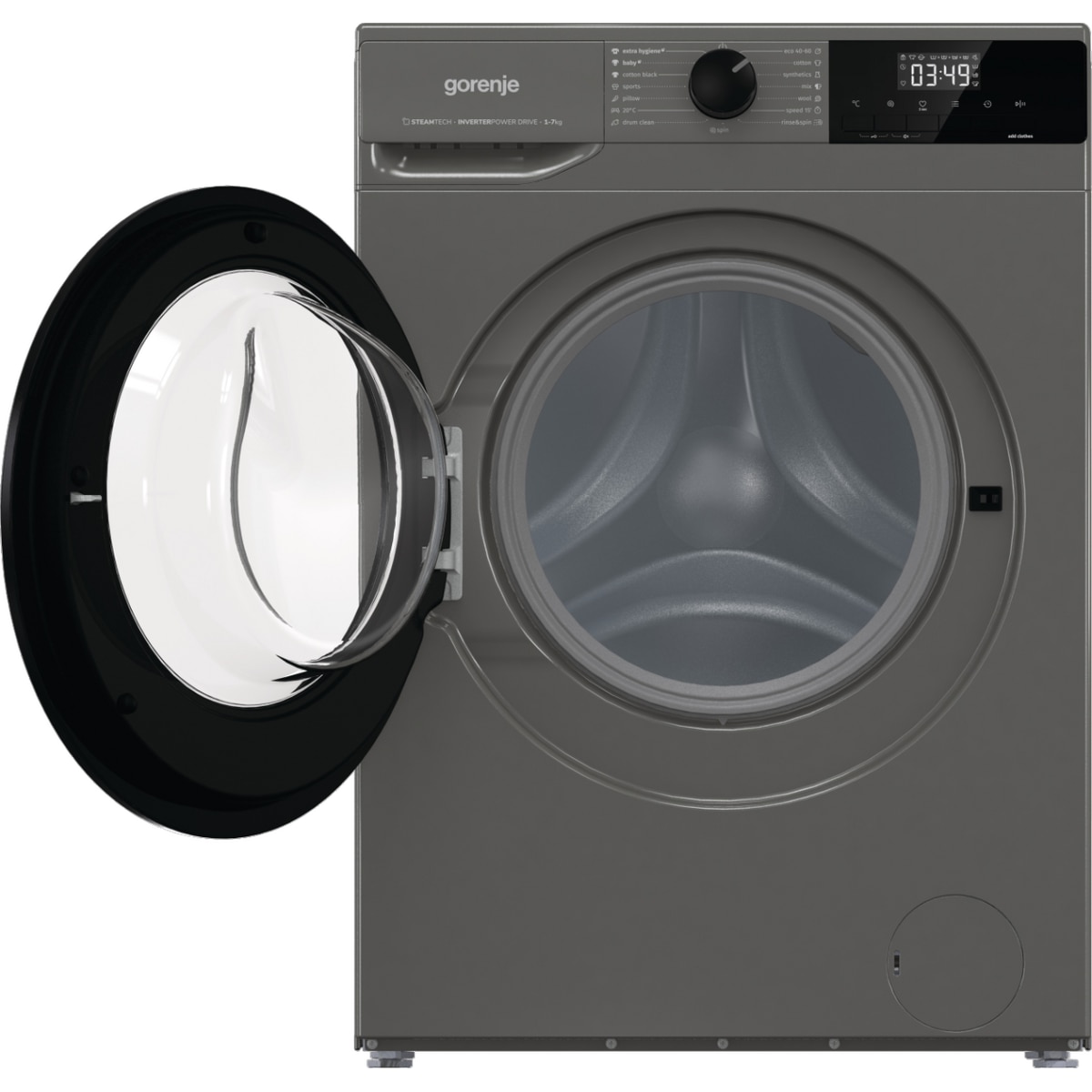 Masina de Spalat Rufe Frontala Gorenje WNHEI74SAS/A Slim SteamTech Capacitate 7KG 1400RPM Clasa A Gri Antracit