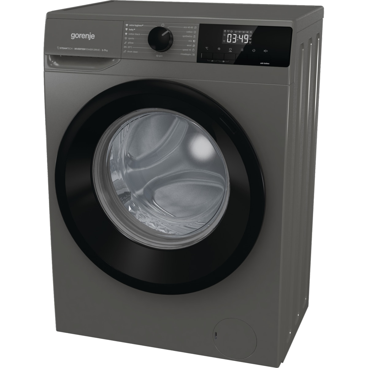 Masina de Spalat Rufe Frontala Gorenje WNHEI74SAS/A Slim SteamTech Capacitate 7KG 1400RPM Clasa A Gri Antracit