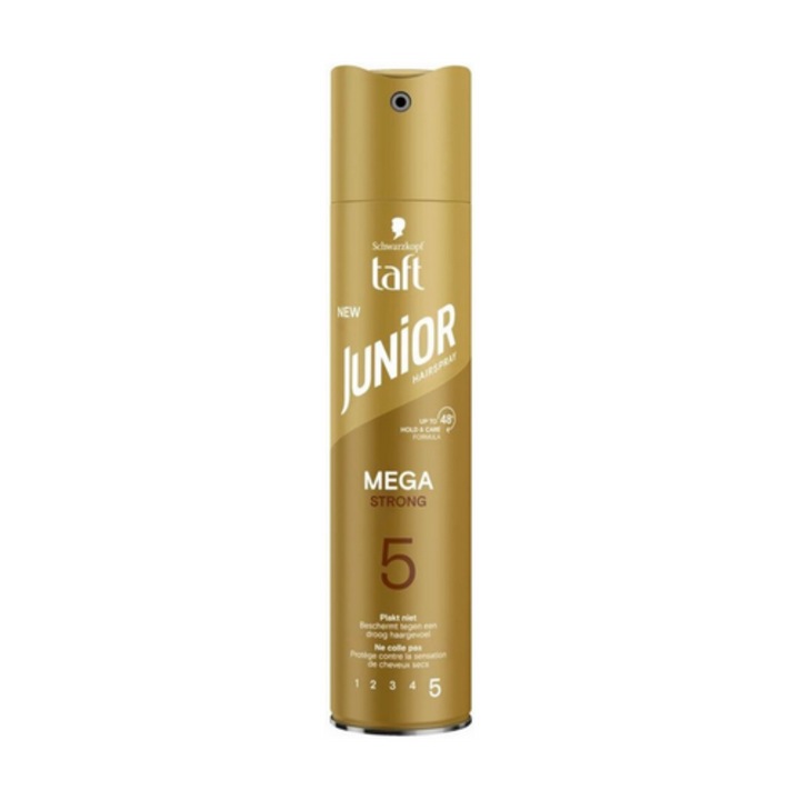 Fixativ Taft Junior N5 Mega Strong, 250 ml, putere de fixare 48 ore