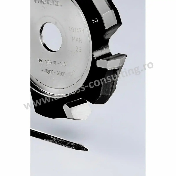 Freza de canelat in forma de V HW 118x18-135°/Alu, Festool
