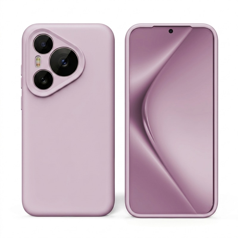 Husa protectie silicon, interior microfibra, pentru Huawei Pura 80 Ultra, anti-amprenta, ultra subtire, Roz