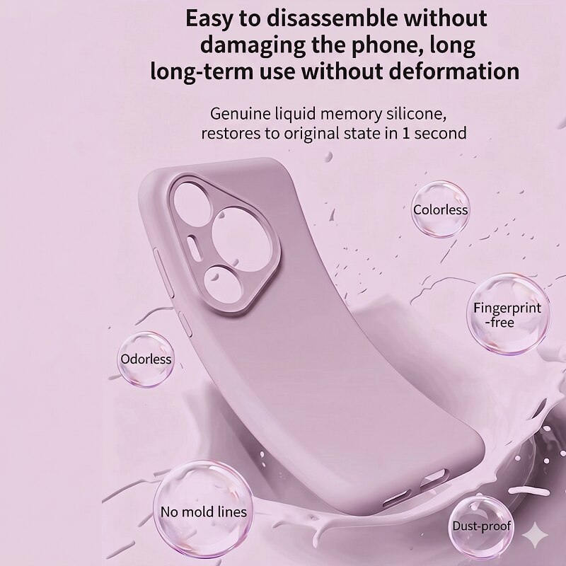 Husa protectie silicon, interior microfibra, pentru Huawei Pura 80 Ultra, anti-amprenta, ultra subtire, Roz