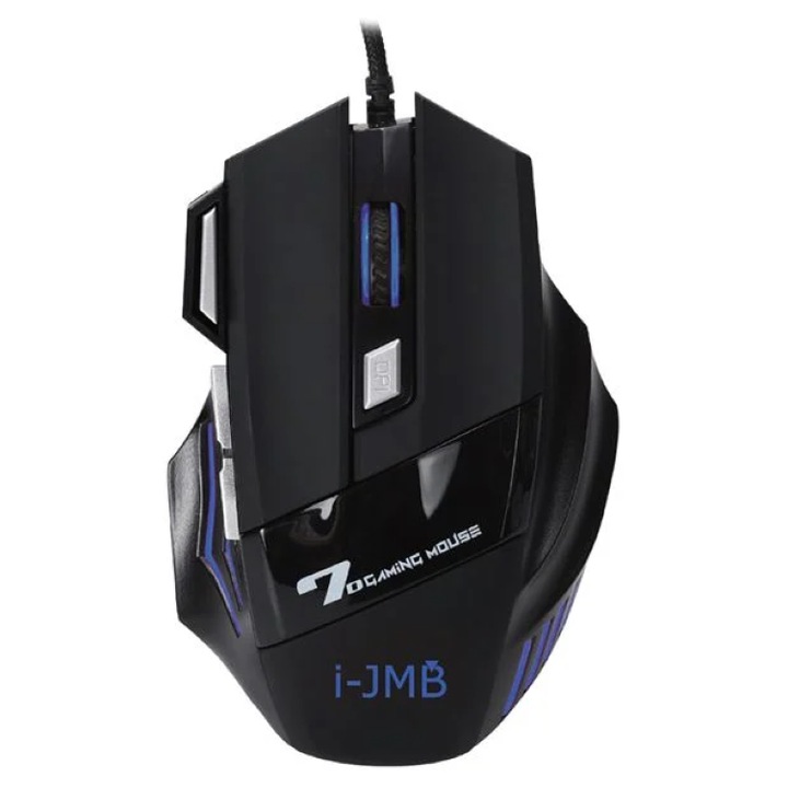 Mouse Gaming cu Fir Negru RGB 3600 dpi