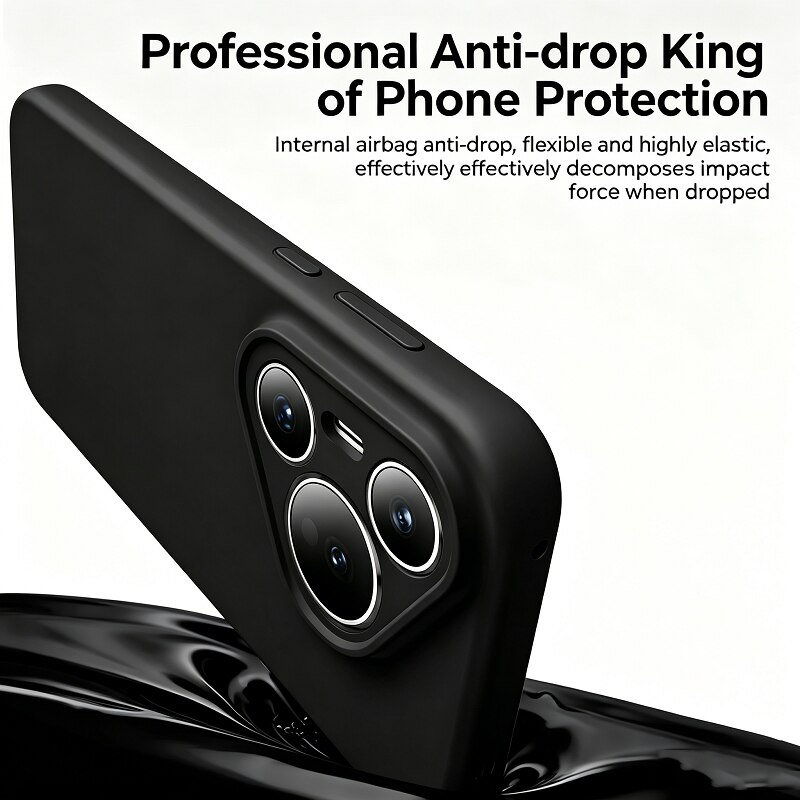Husa protectie silicon, interior microfibra, pentru Huawei Pura 80 Ultra, anti-amprenta, ultra subtire, Negru