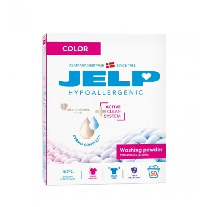 Detergent rufe JELP hipoalergenic 3 kg, protectie culori, 50 spalari