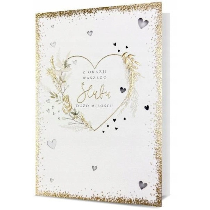 Karnet okolicznosciowy B6 Pan Dragon, cu coperta, tema nunta, inima