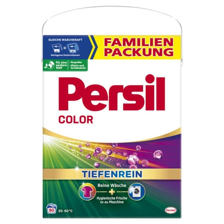 Persil Color, detergent rufe, 5 kg, pentru tkanini colorate, eficient la 30-60C, 90 spalari