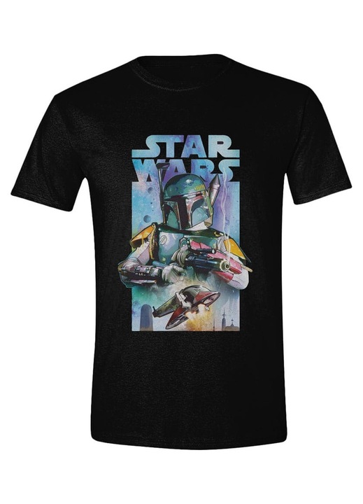 Férfi póló, Pcmerch Star Wars Boba Fett, 100% pamut, többszínű