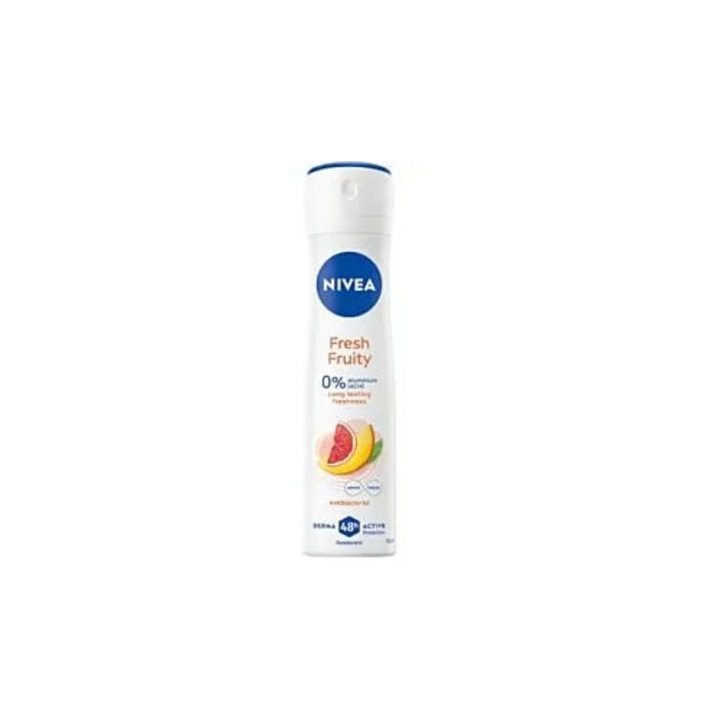 Dezodorant NIVEA Fresh Fruity spray 150ml, control al transpiratiei, neutralizare a mirosurilor neplacute